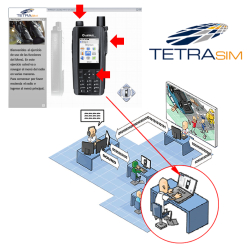 Entrenamiento training TETRA P25 Tetrapol GPS radio despacho sistema simulador gestion usuarios operador